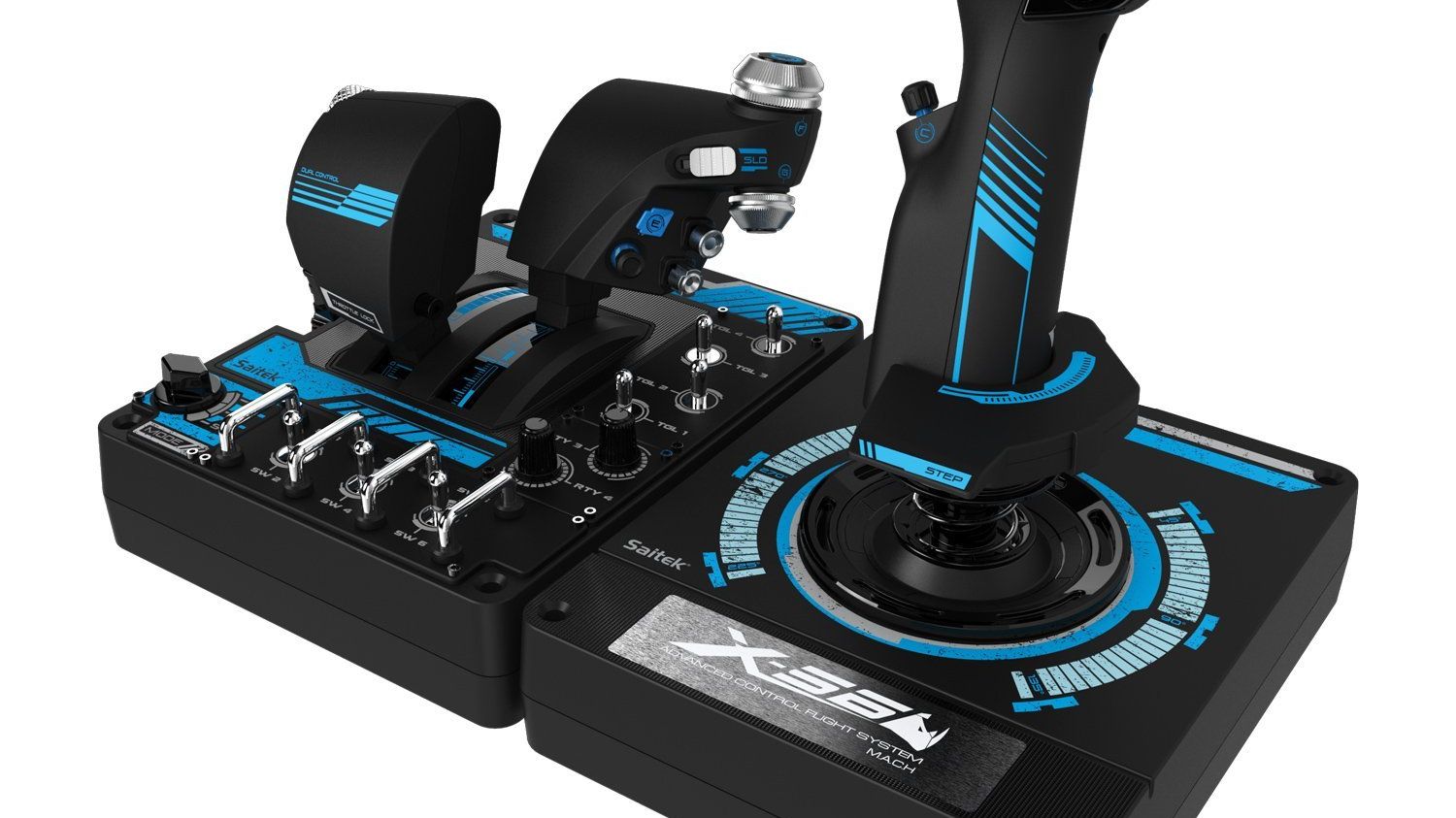 その他 Saitek Pro Flight X-55 Rhino HOTAS Mad Catz Saitek Pro Flight X-55 Rhino H.O.T.A.S. (Hands on