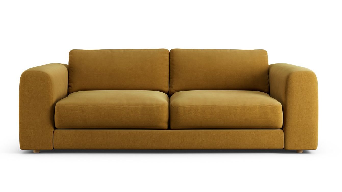 Habitat Ayr Fabric 4 Seater Sofa - Gold