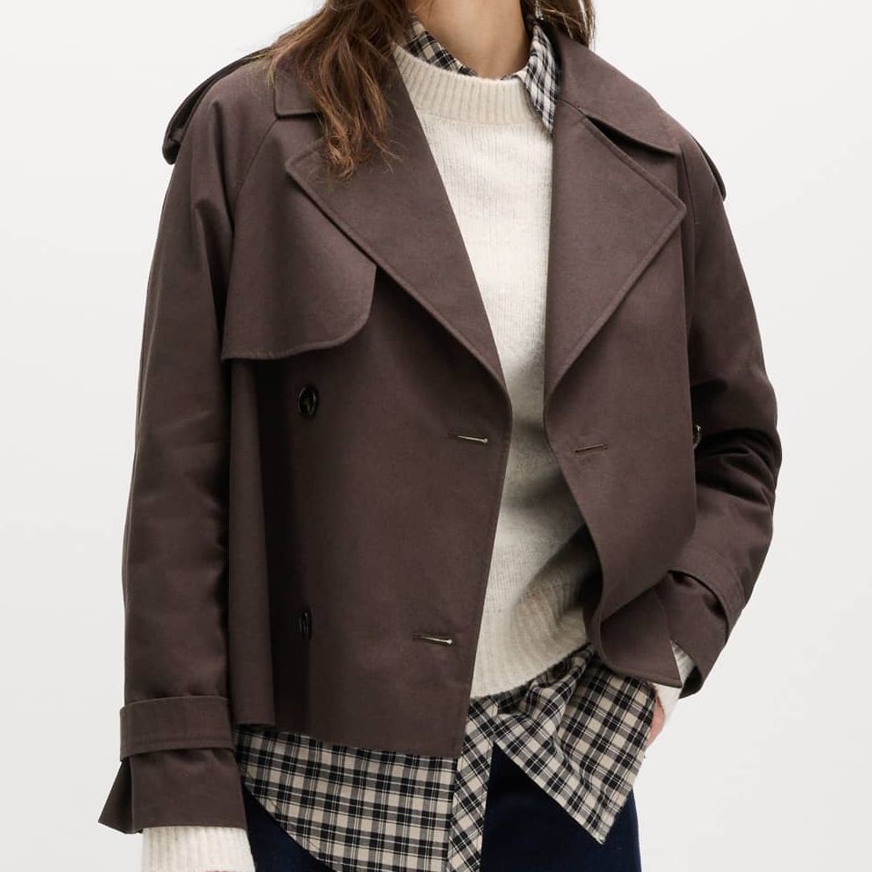 Pure Cotton Short Trench Coat