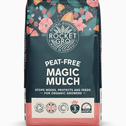 Rocketgro Organic Magic Mulch - 50l - Chemical-Free Natural Garden Mulch, Eco-Friendly Organic Fertilizer for Soil Enrichment, Enriched With N:p:k, Microbes &amp;amp; Nutrients