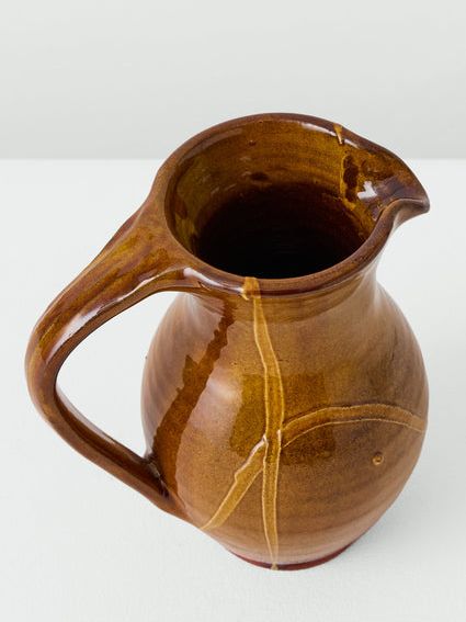 Mollie Milton Slipware Jug | Honey/terracotta