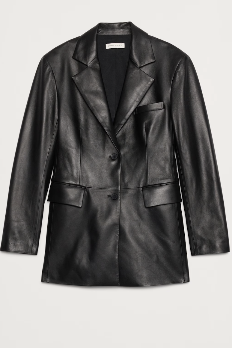 Banana Republic, Fitted Leather Blazer