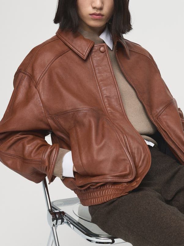 London Oversize Leather Jacket