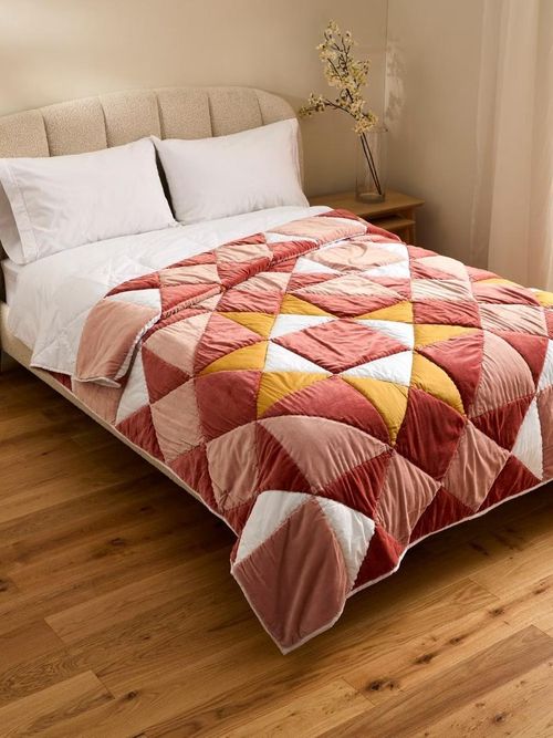 Velvet Patchwork Bedspread