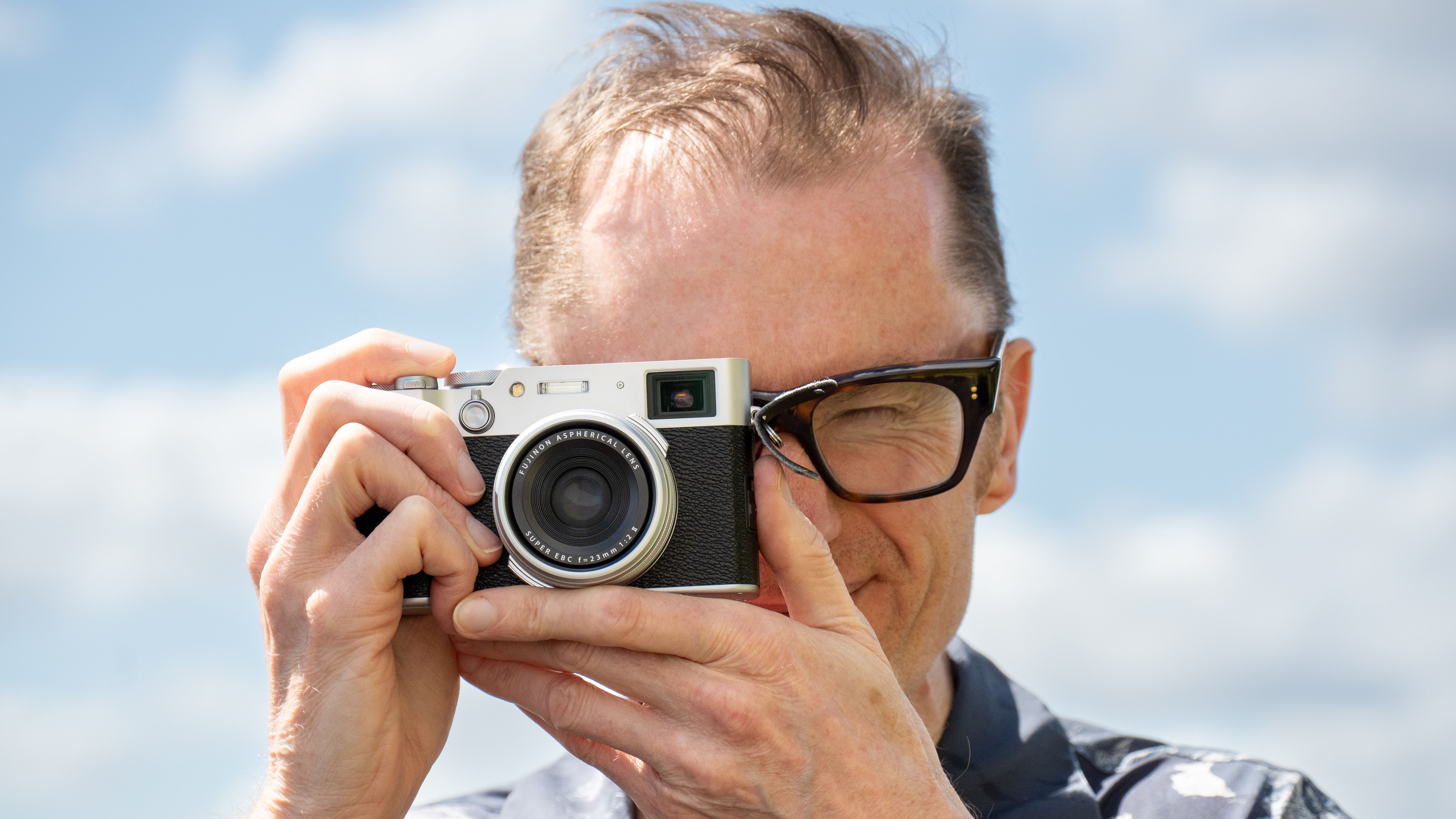 Niall Hampton holding Fujifilm X100VI