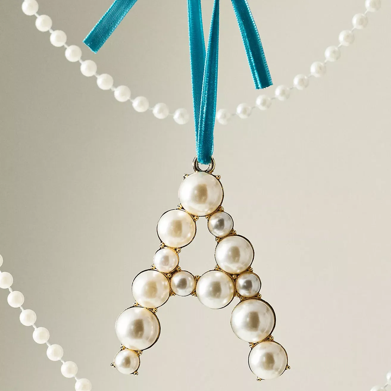 Pearl Monogram Ornament