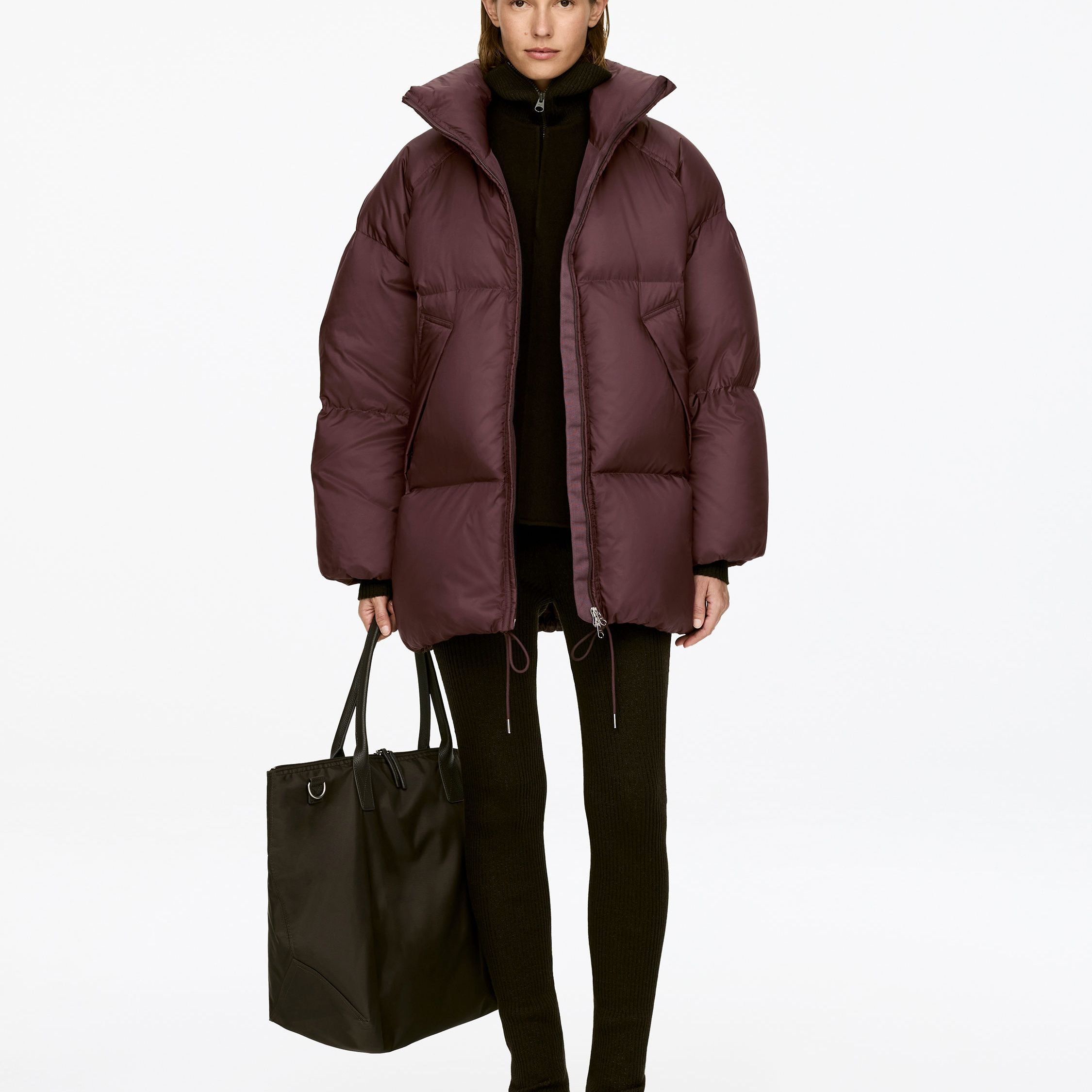 Upcycled Down Puffer Jacket – Dark Brown – Women – Arket Gb