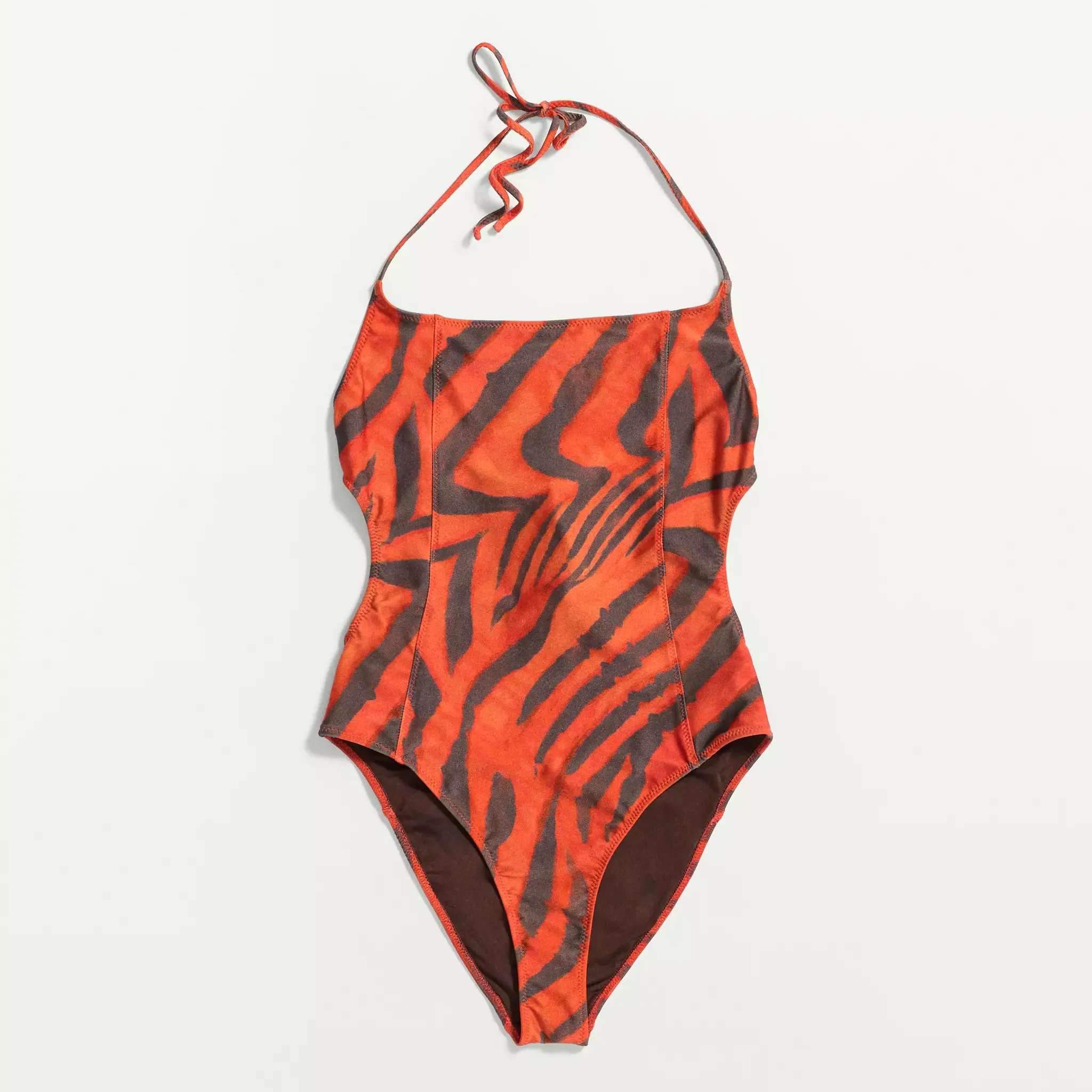 Animal-Print Halter Swimsuit - Women | Mango Usa