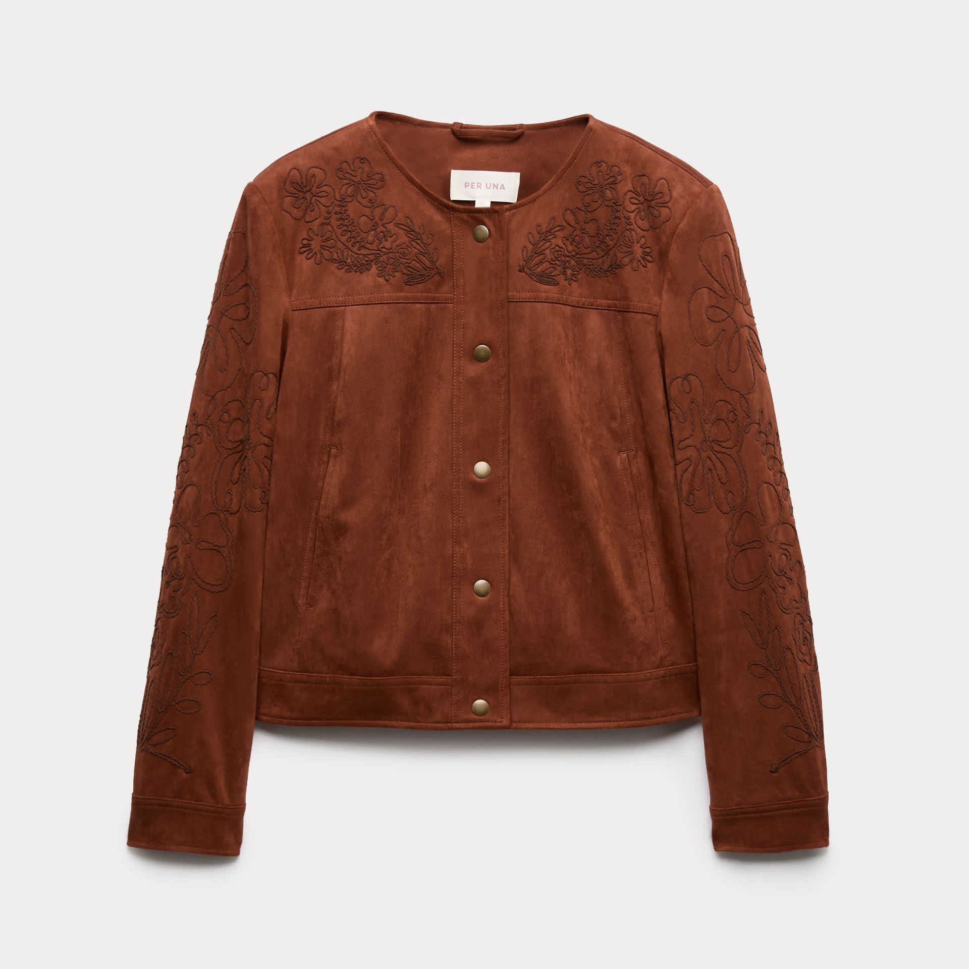 Cornelli Embroidered Suedette Jacket