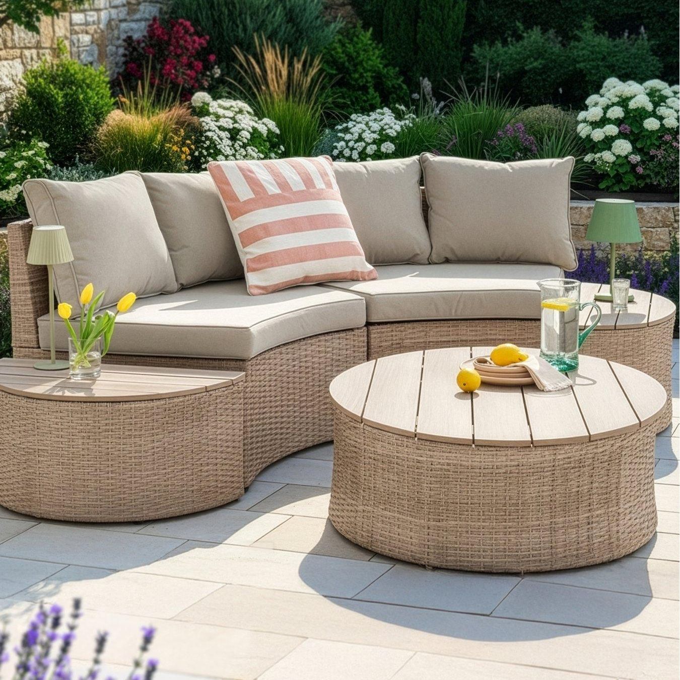 Toledo Sofa Set With Modular Tables - One Colour