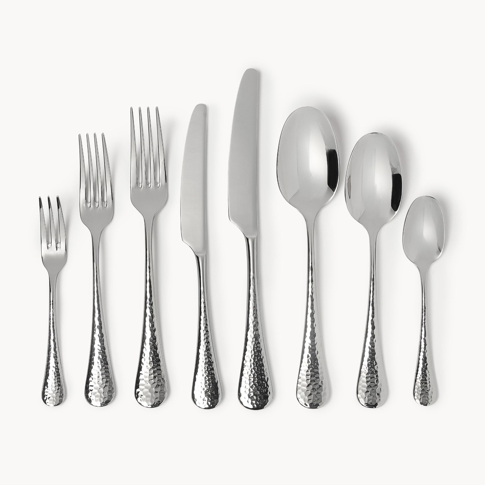 Westwing I Victoria Beckham, Stainless Steel Cutlery Set Addison, in Various Sizes &amp;ndash; 2 People (set of 16) &amp;ndash; Glossy Silver Coloured