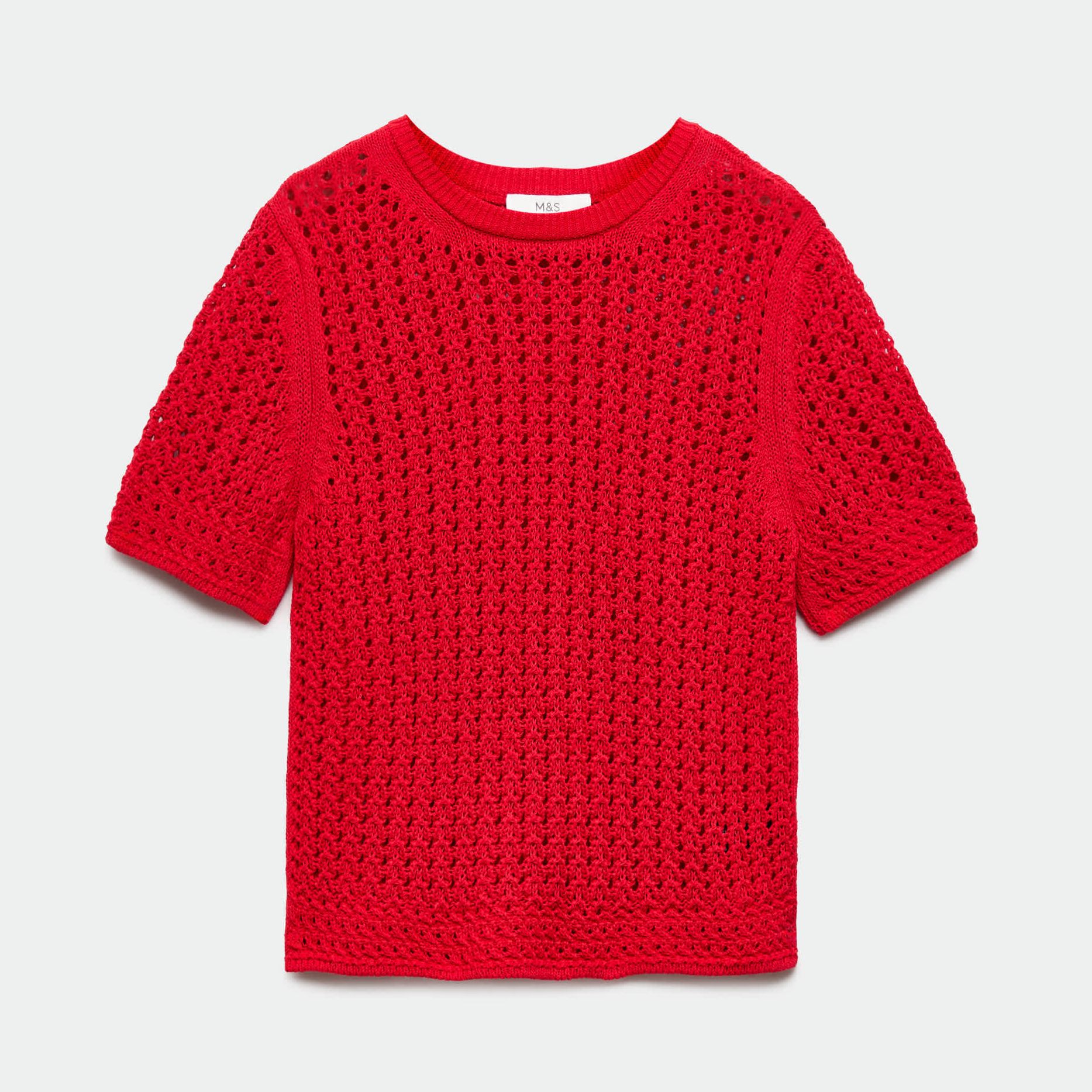 Cotton Blend Textured Knitted Top
