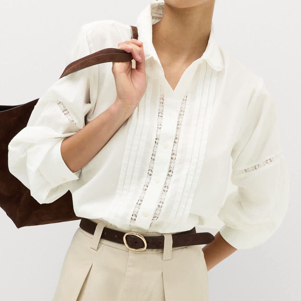 Pure Cotton Embroidered Collar Shirt