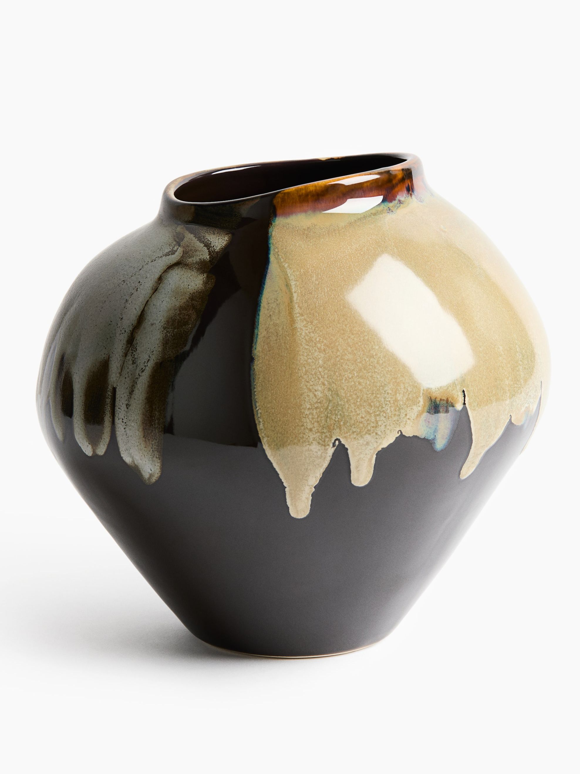 Large Irregular Stoneware Vase