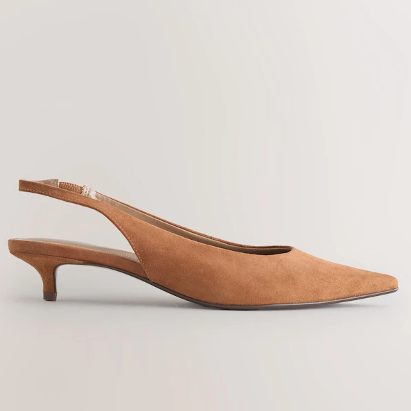 Next, slingback kitten heels