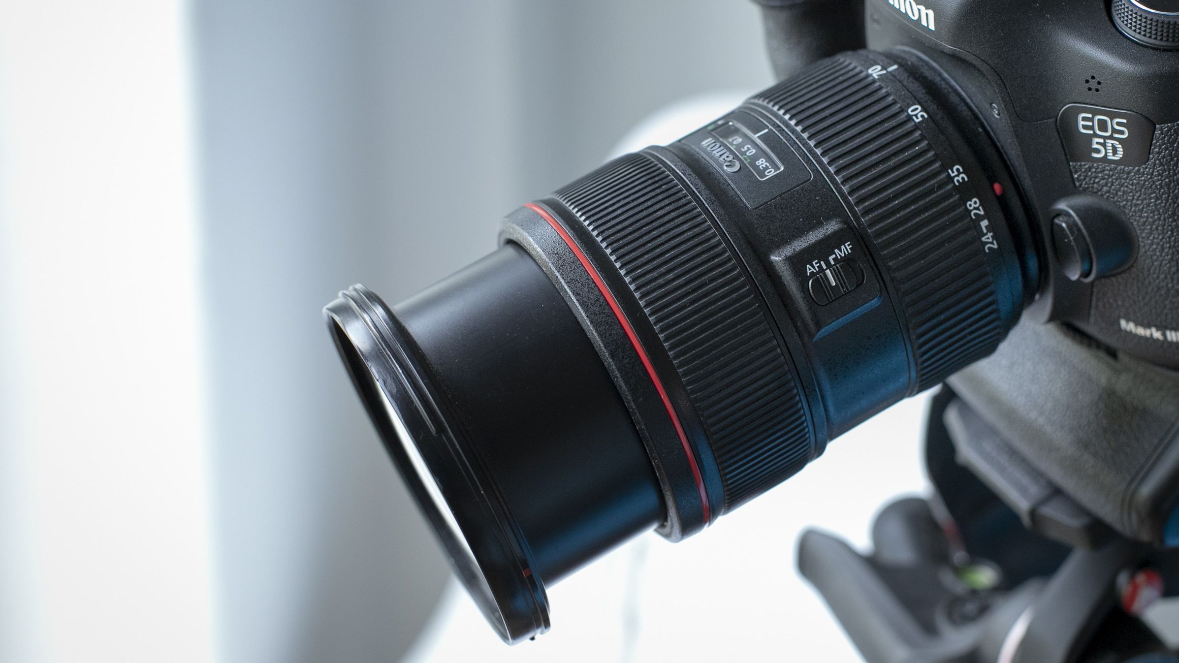 The Canon EF 24-70mm f/2.8L II USM mounted on a DSLR