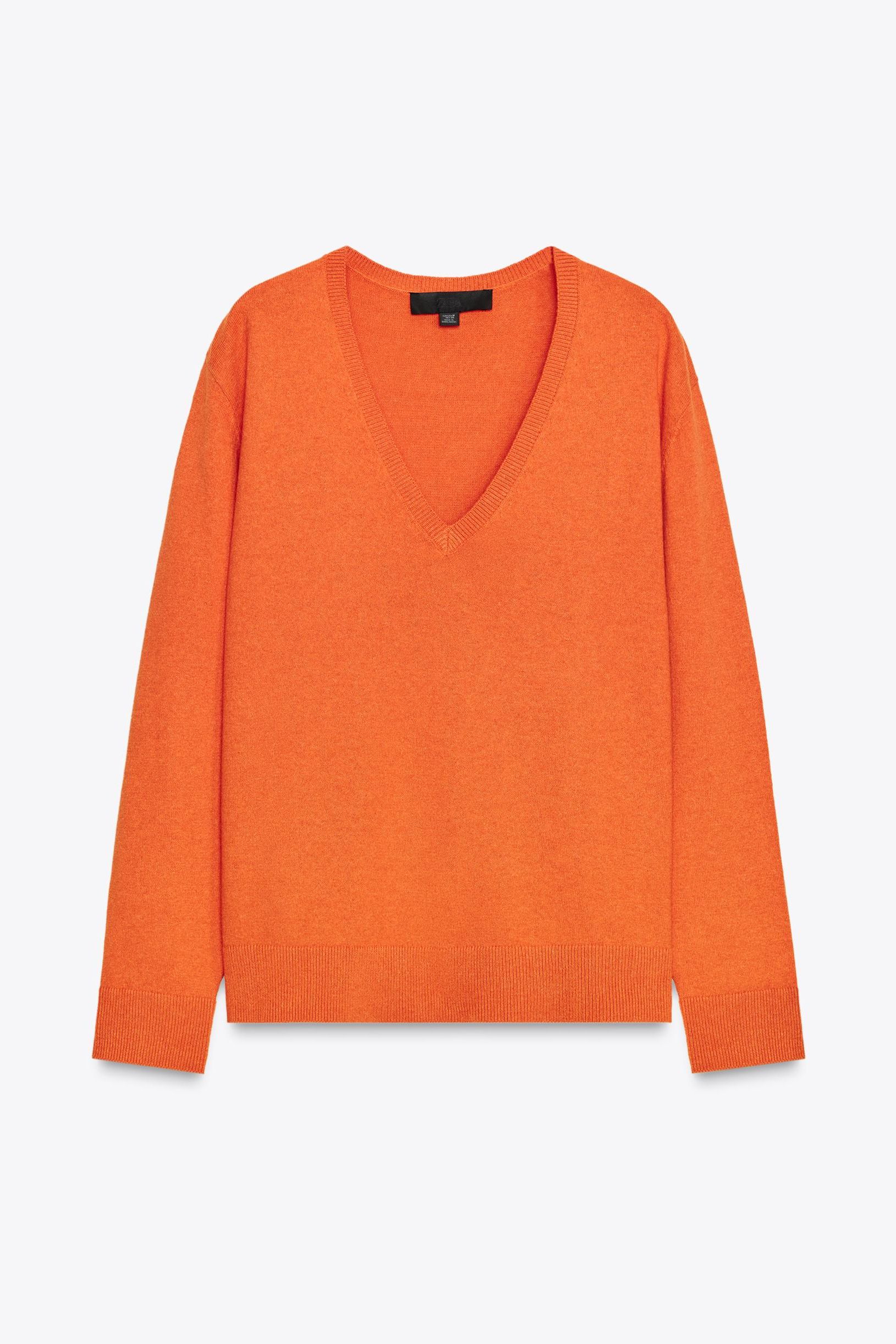 V-Neck Basic Knit Sweater