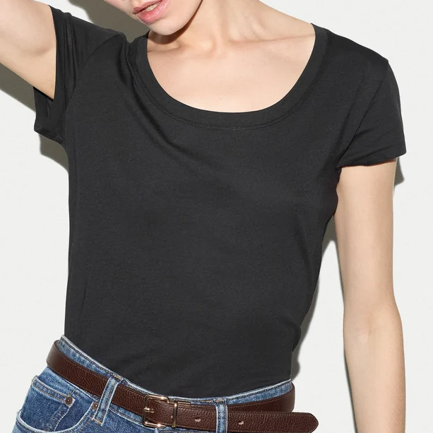 Jigsaw, Scoop Neck Black T-shirt