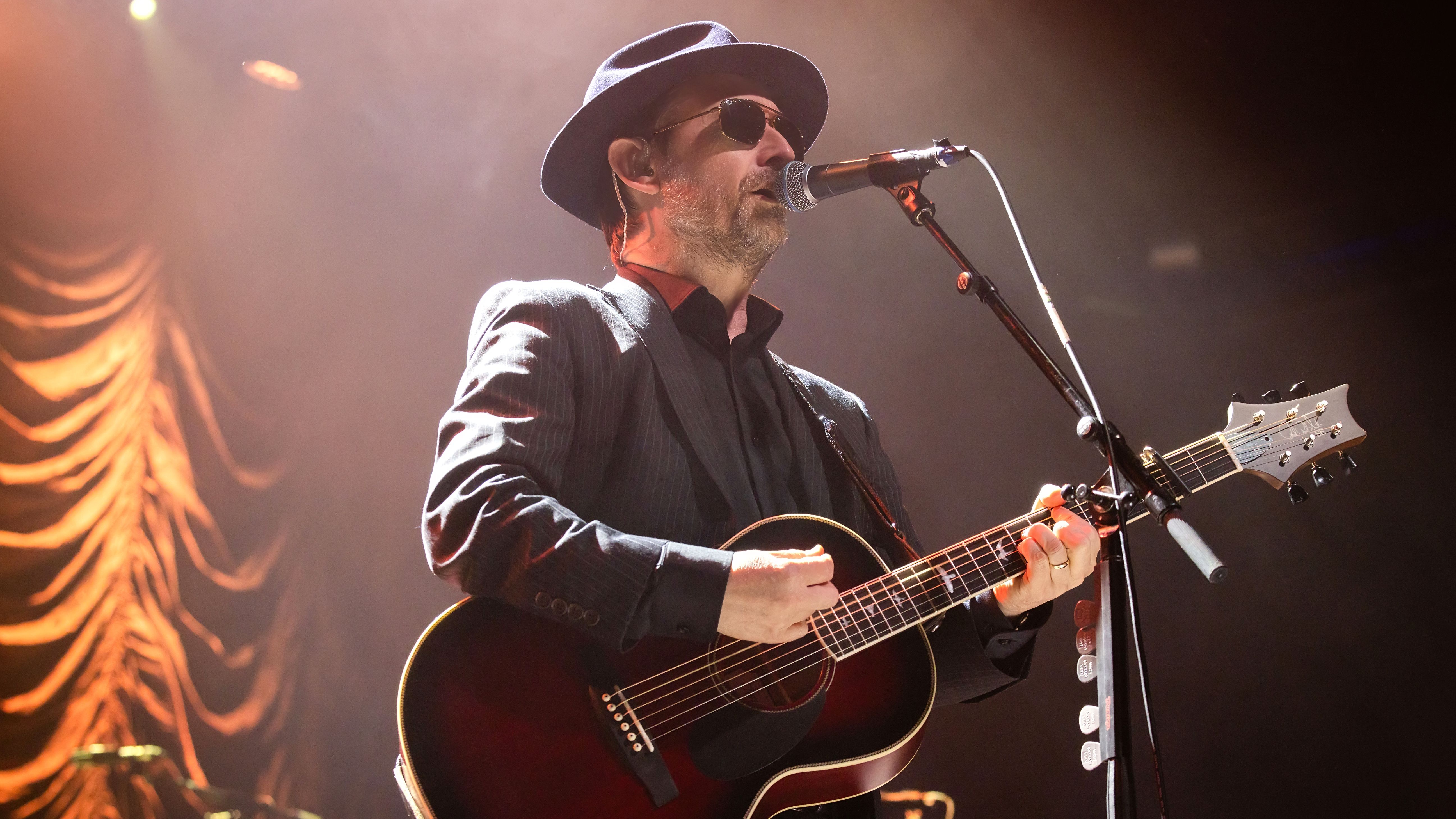 BERLIN, GERMANY - MARCH 23: (EXCLUSIVE COVERAGE) Singer Neil Hannon of the British band The Divine Comedy performs live on stage during a concert at the Huxleys on March 23, 2026 in Berlin, Germany. (Photo by Frank Hoensch/Redferns)