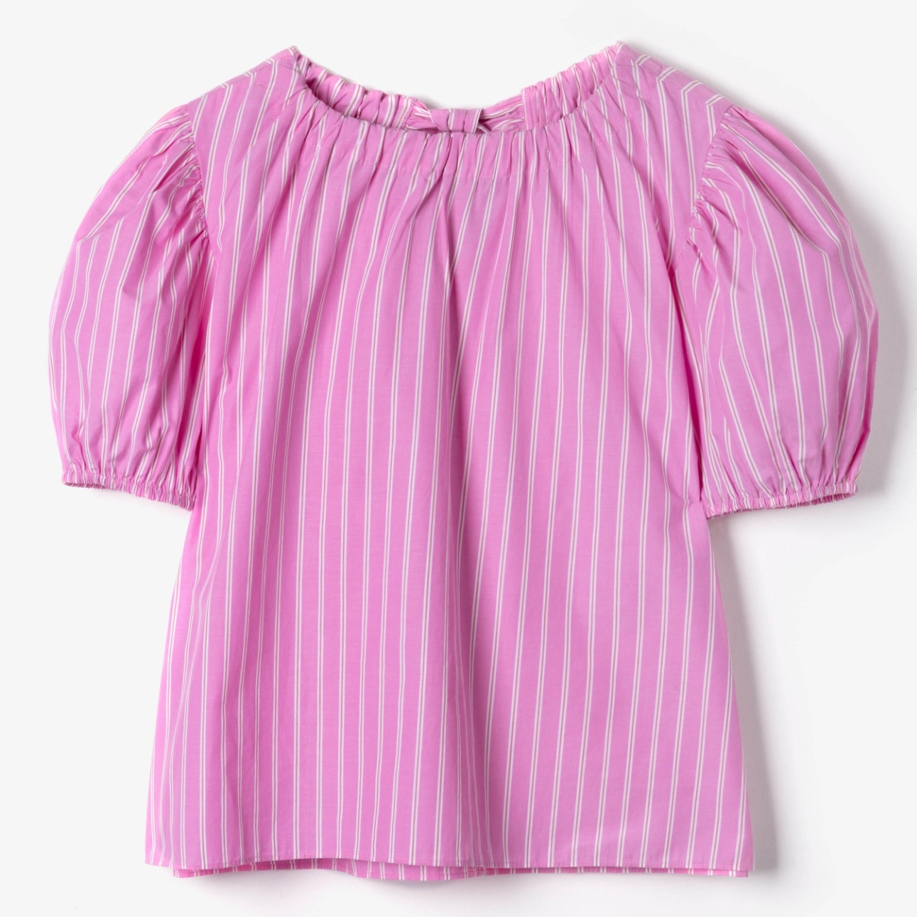 Penelope Chilvers, pink blouse