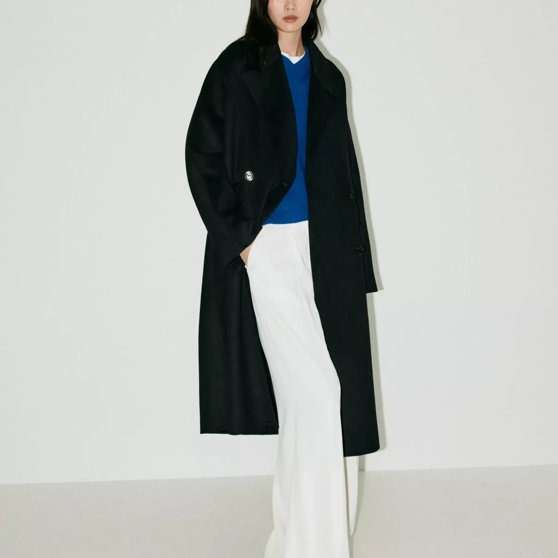 Handmade Oversized Wool Coat - Women | Mango United Kingdom