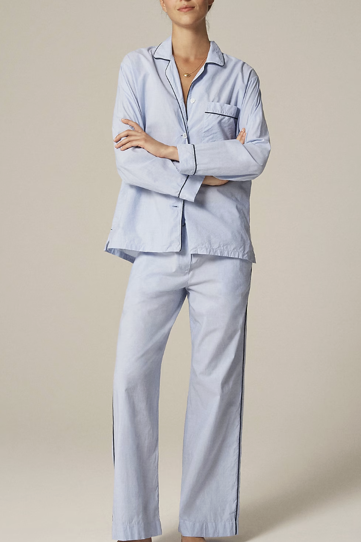 J.Crew, Classic Pajama Pant Set in End-On-End Cotton