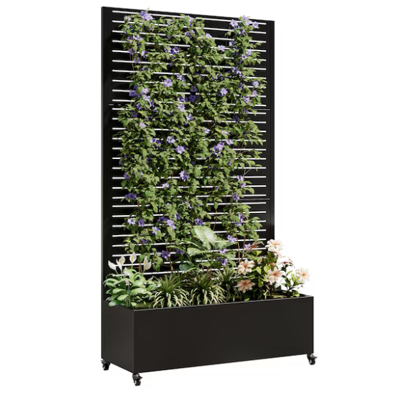 Tatayosi Mobile Planter Screen on Wheels from Lowes