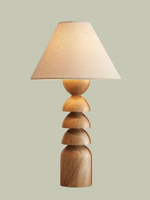 Juniper Stacked Wooden Table Lamp