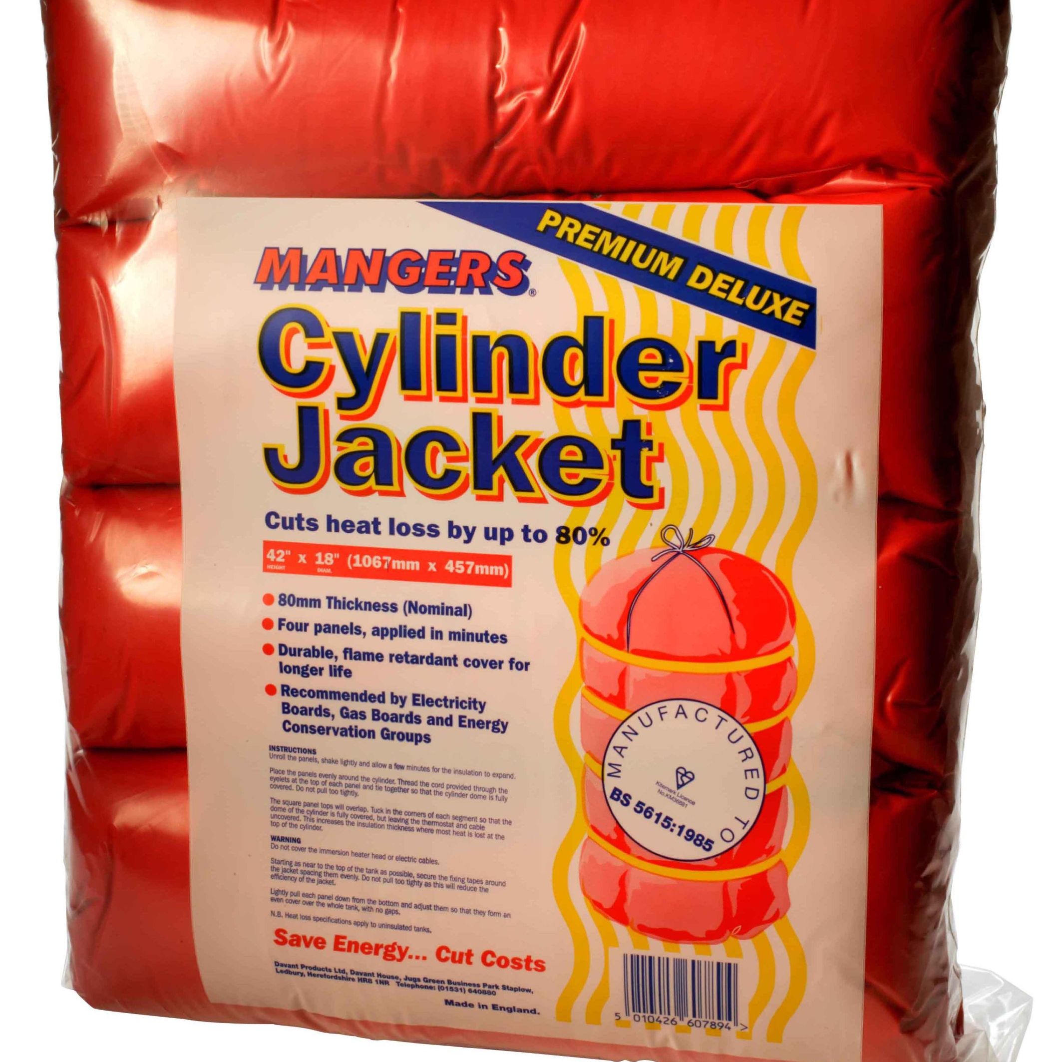 Mangers 4 Piece Cylinder Water Tank Jacket (h)1067mm (w)450mm (t)80mm