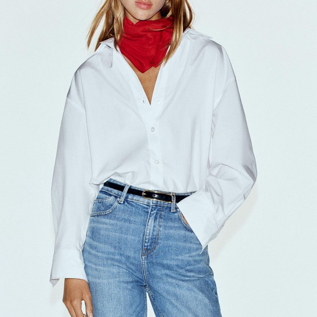 Basic Poplin Shirt - White - Xs