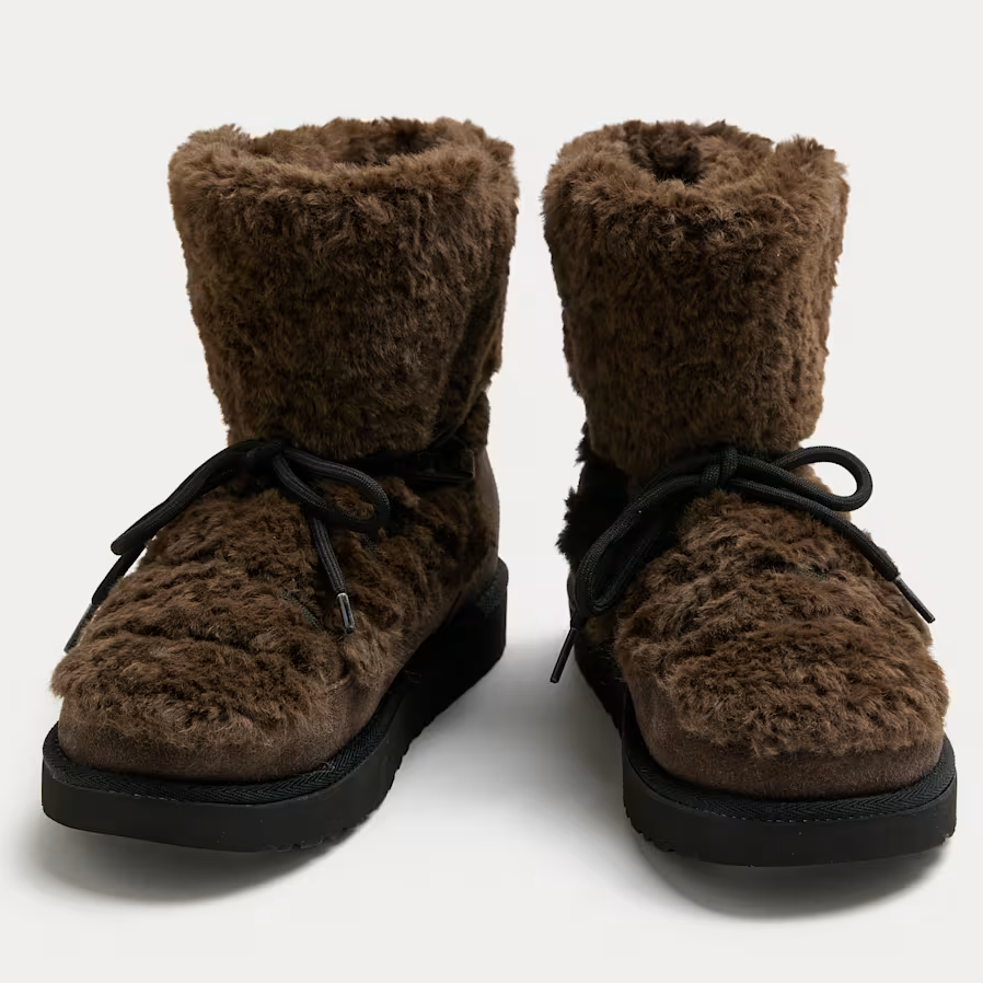 M&S fluffy, borg winter boots