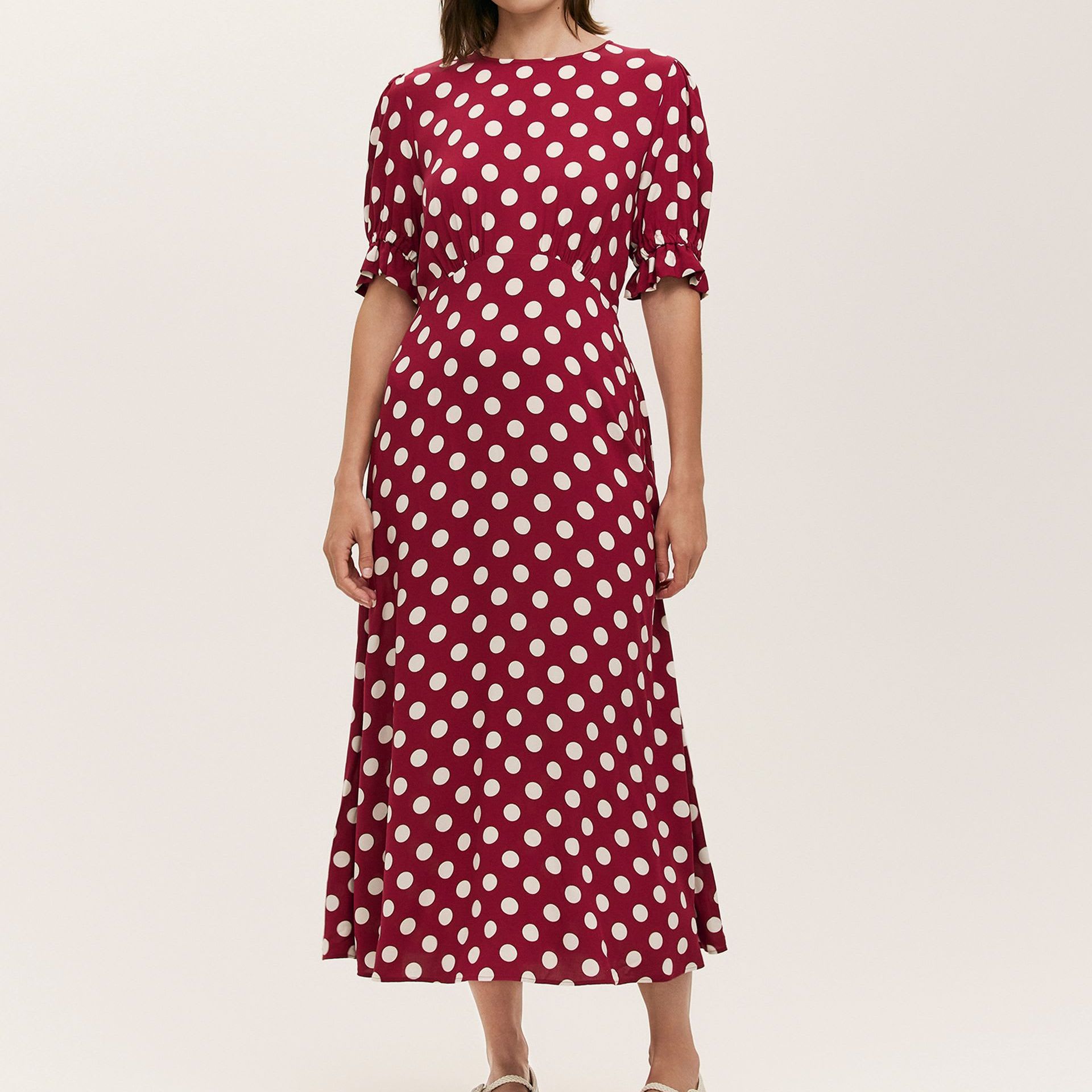 Polka Dot Midi Tea Dress
