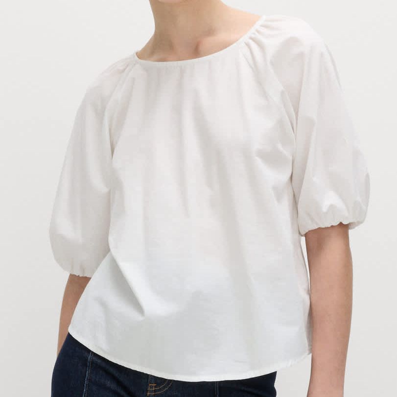 Pure Cotton Printed Puff Sleeve Blouse
