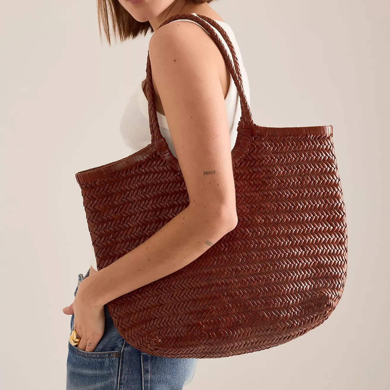Nola Woven Leather Bag