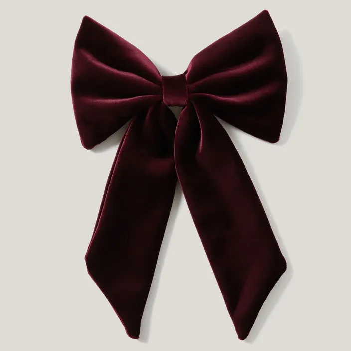 Jigsaw Burgundy Velvet Hair Bow