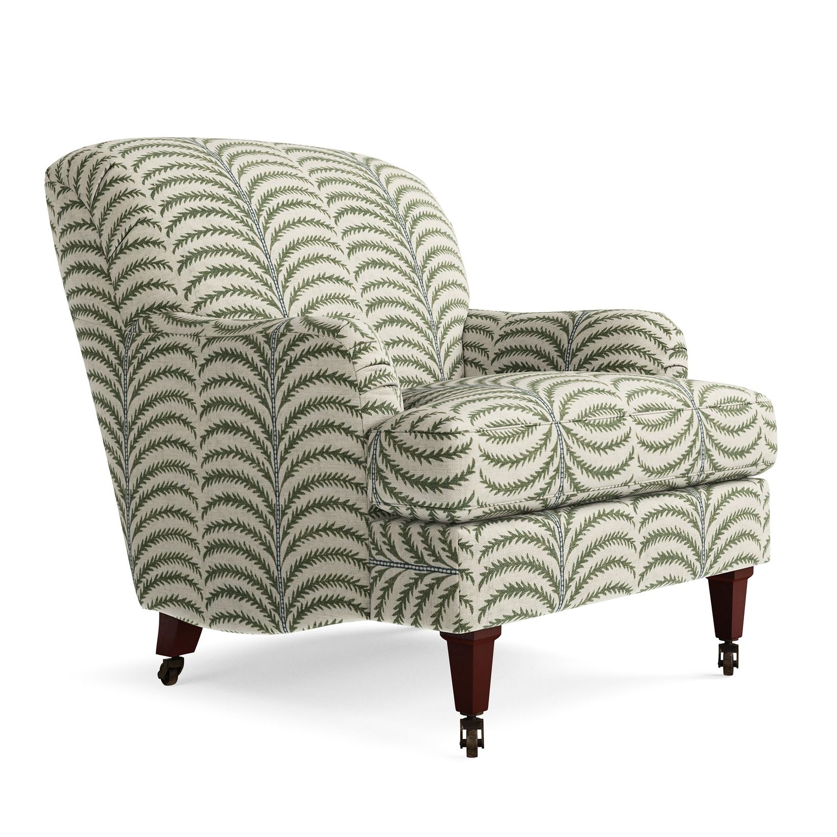 Coleridge Areca Linen Armchair - Putting Green