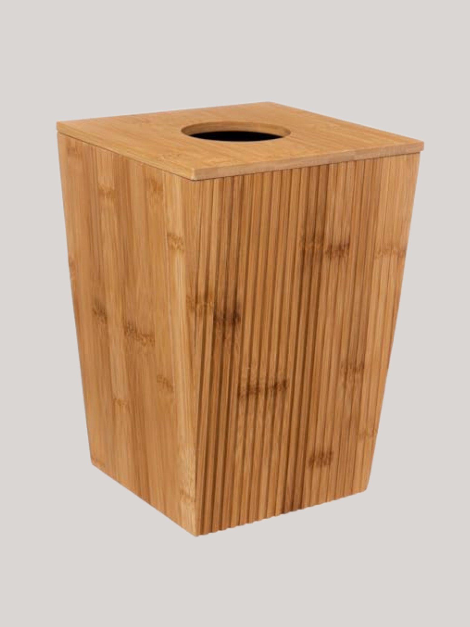 5five 6 Litre Bamboo Bathroom Bin With Lid - Wooden Design Toilet Bin