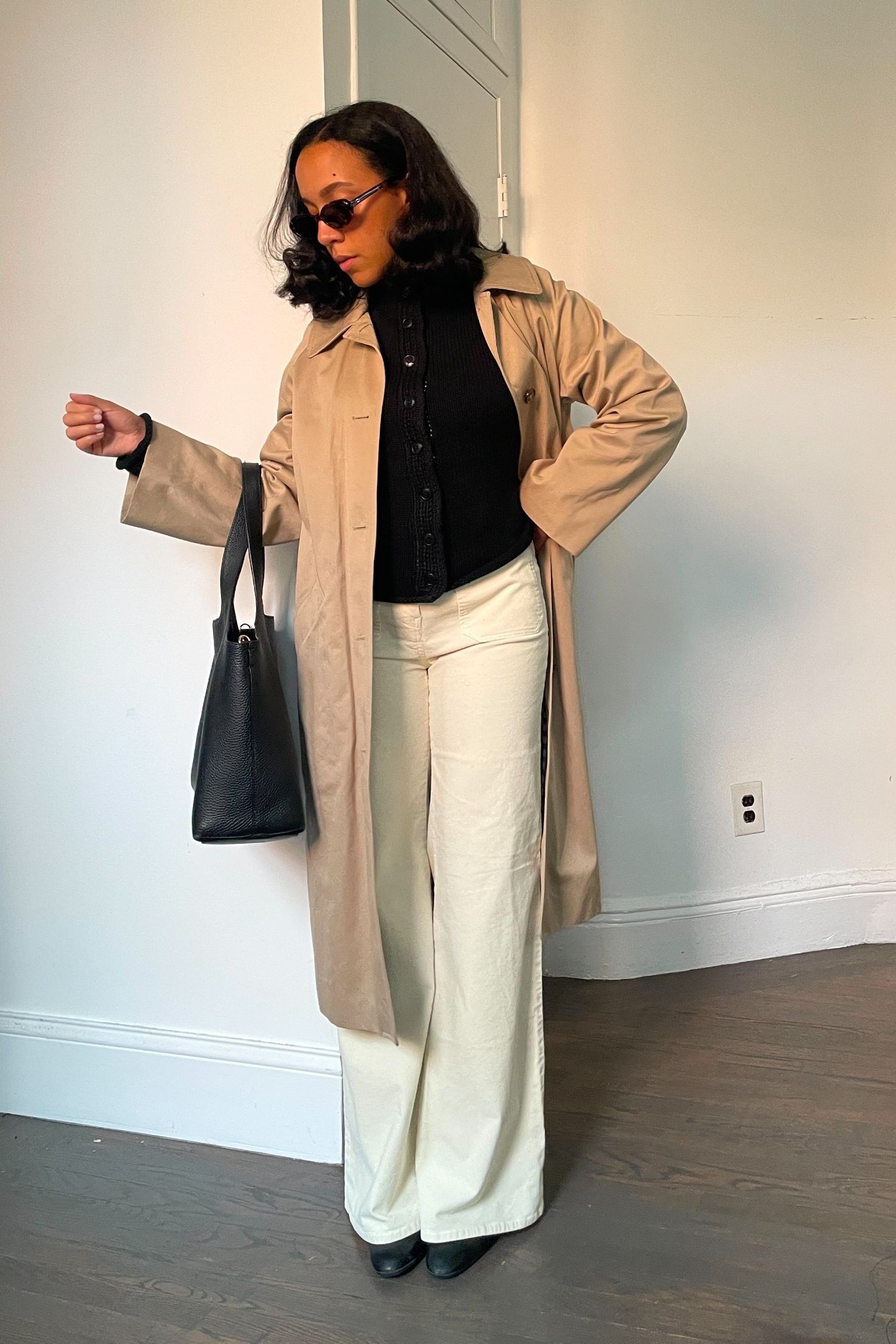 Lauren Tappan wearing the J.crew Rollneck Cardigan