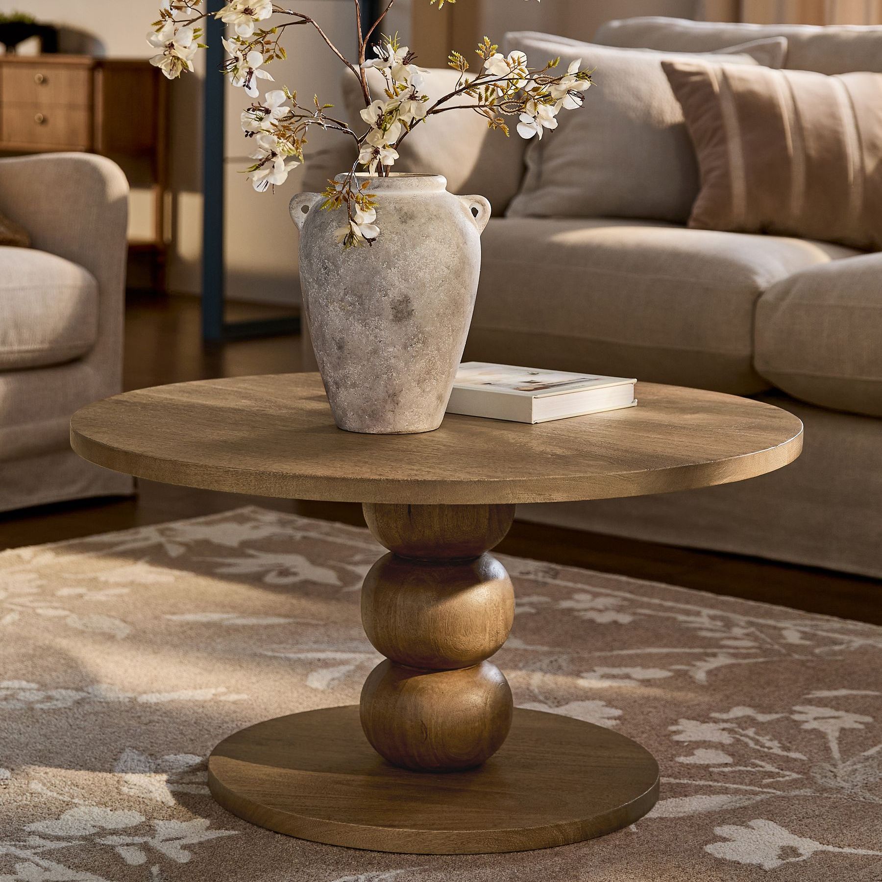 Light Natural Bobbin Coffee Table