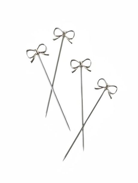Silver Bow Cocktail Sticks