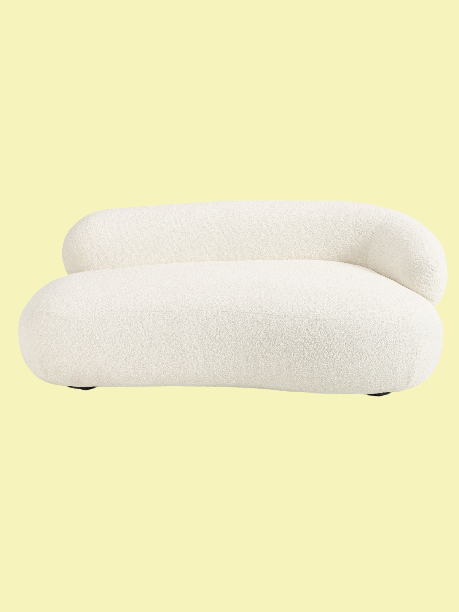 Boucl&amp;eacute; Sofa Alba (2-Seater) &amp;ndash; W 185 Cm X D 114 Cm, Backrest Right &amp;ndash; Boucl&amp;eacute; Off White