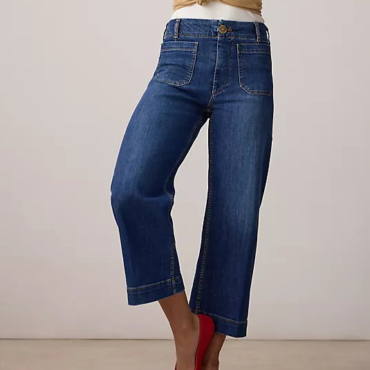 Anthropologie, Crop Wide-Leg Jeans