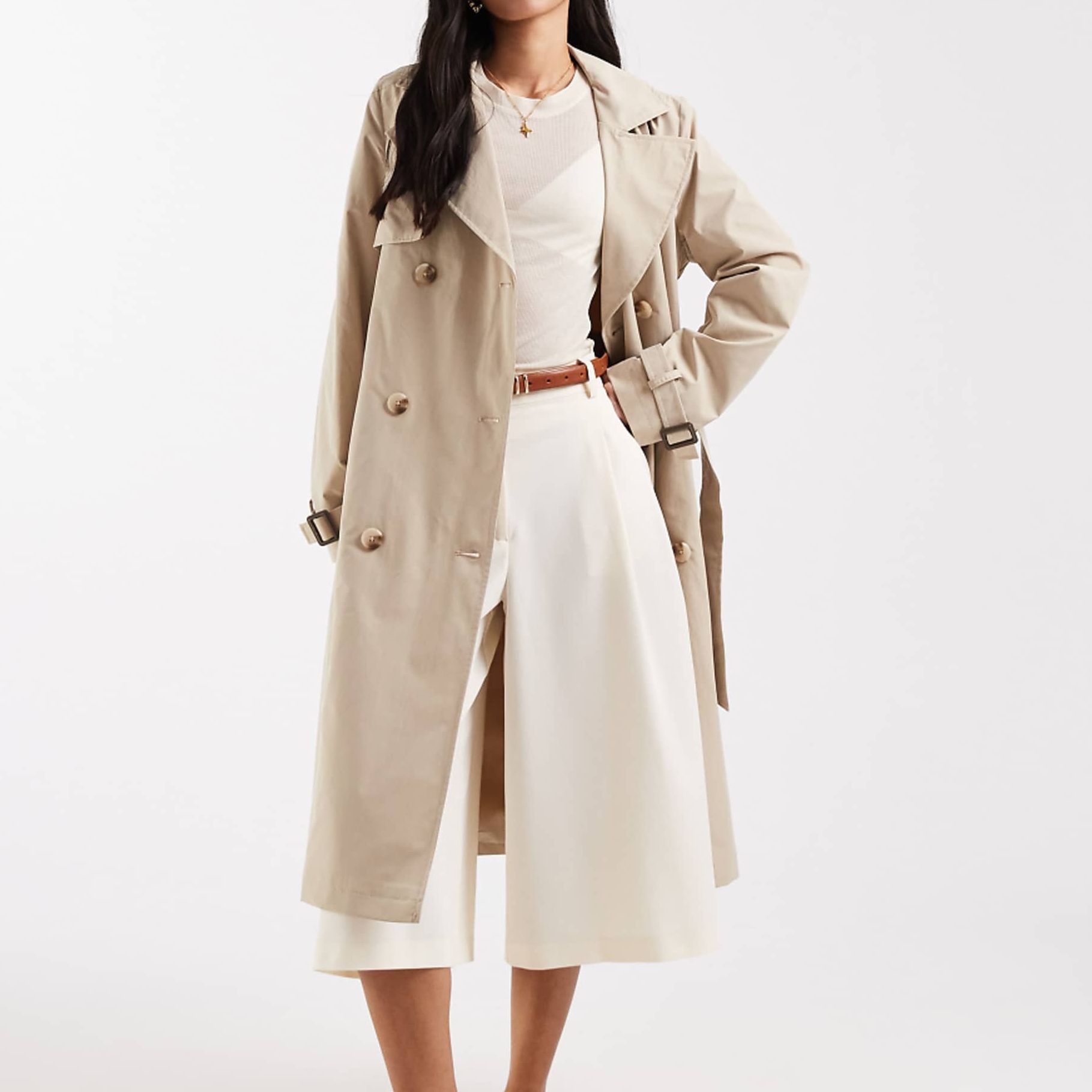 New Look Trench Coat in Stone