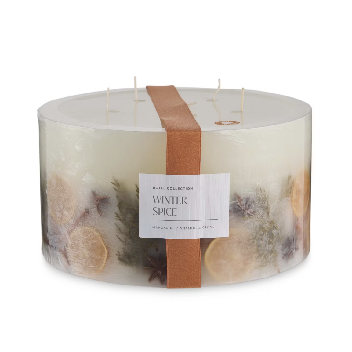 Aldi's winter spice inclusion candle