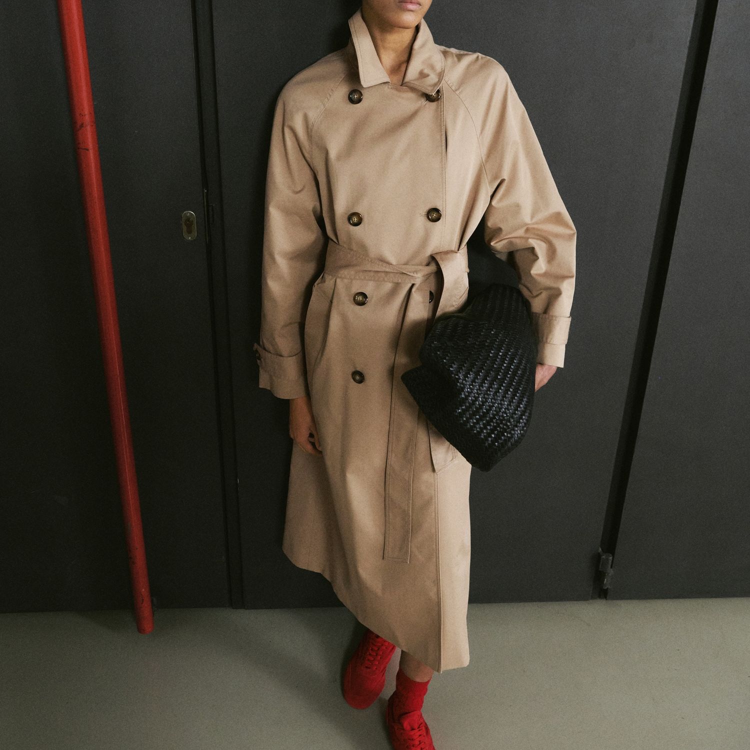 Long Double-Breasted Trench Coat - Women | Mango United Kingdom