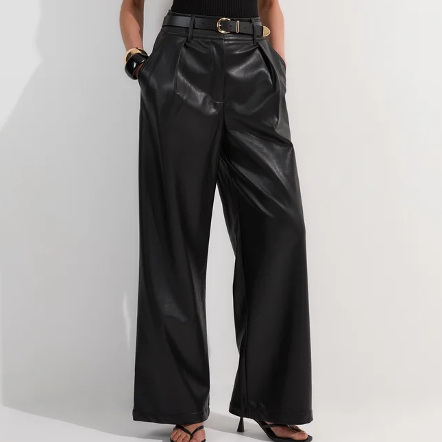 Karen Millen faux leather trousers