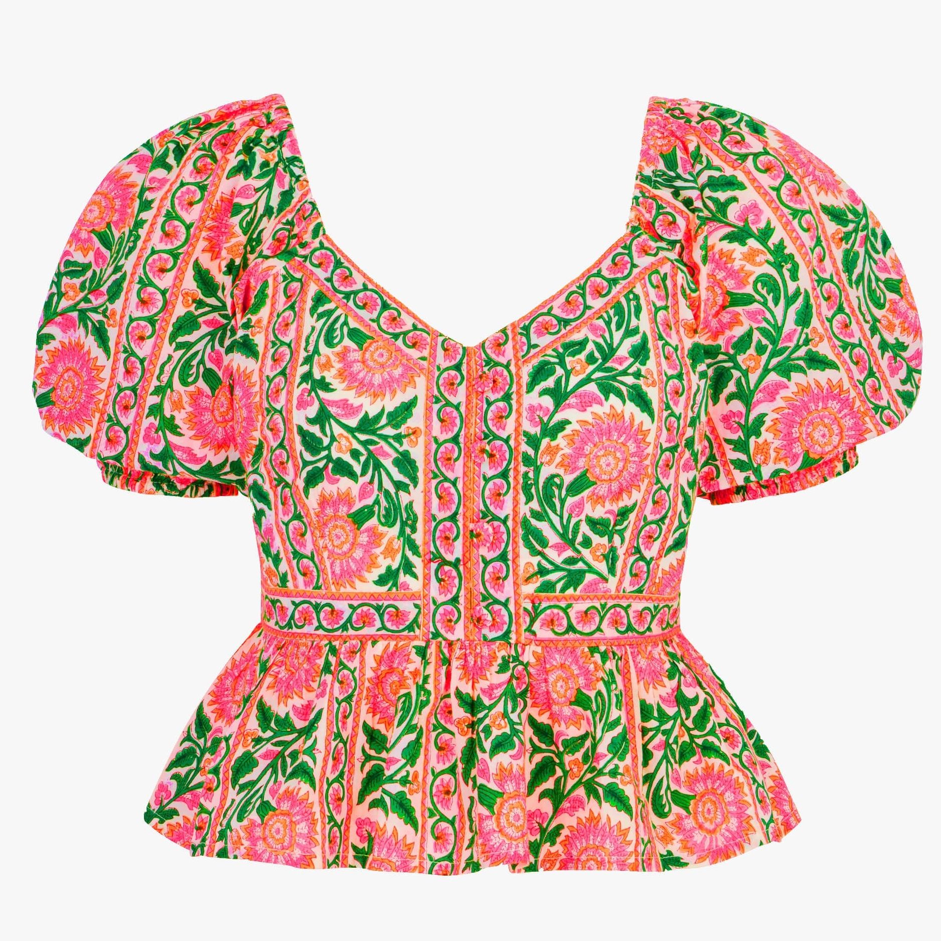 Neon Peacock Agnes Blouse