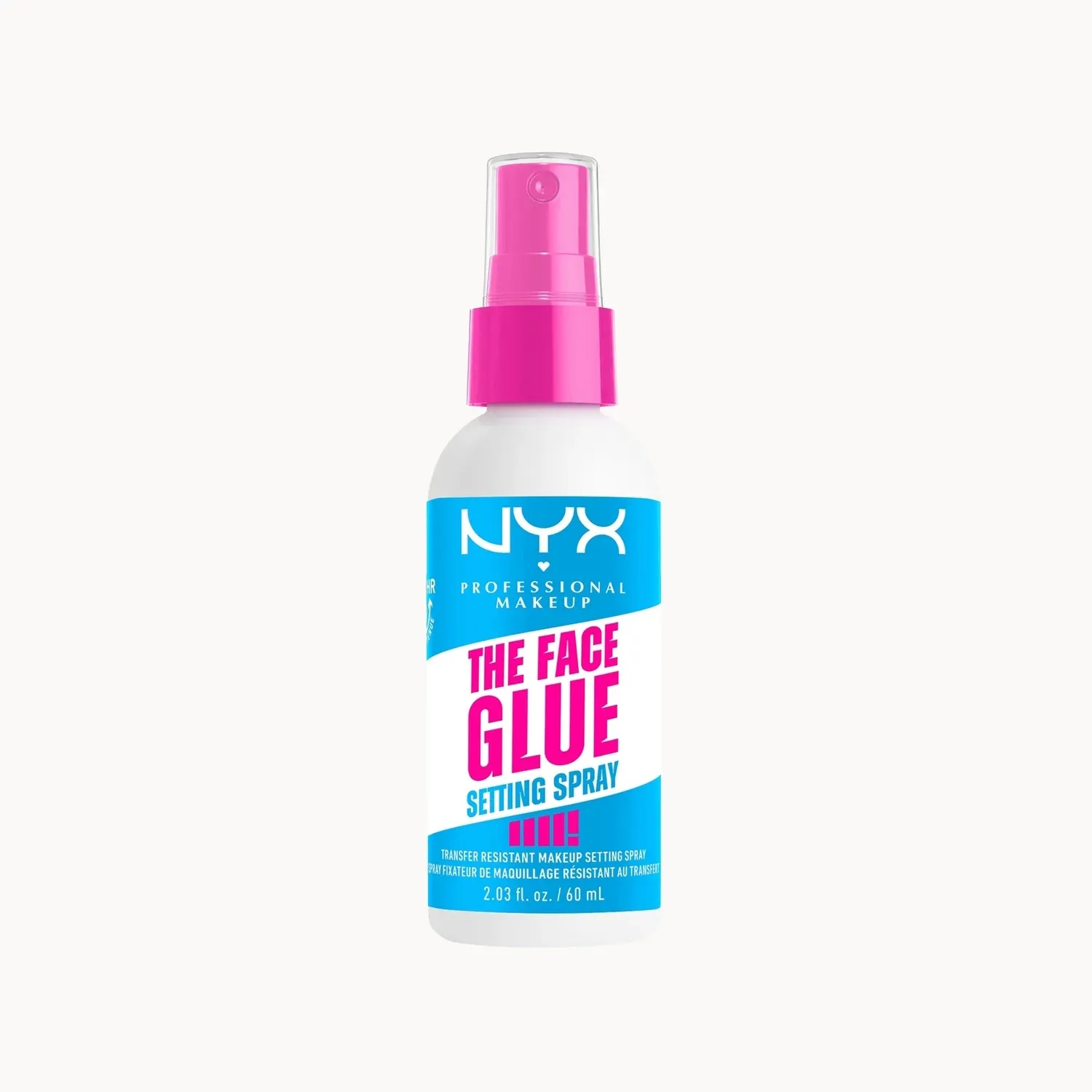 Nyx Professional Makeup the Face Glue Setting Spray Up to 24 Hour Wear Transfer Resistant &amp;amp; Waterproof 60ml