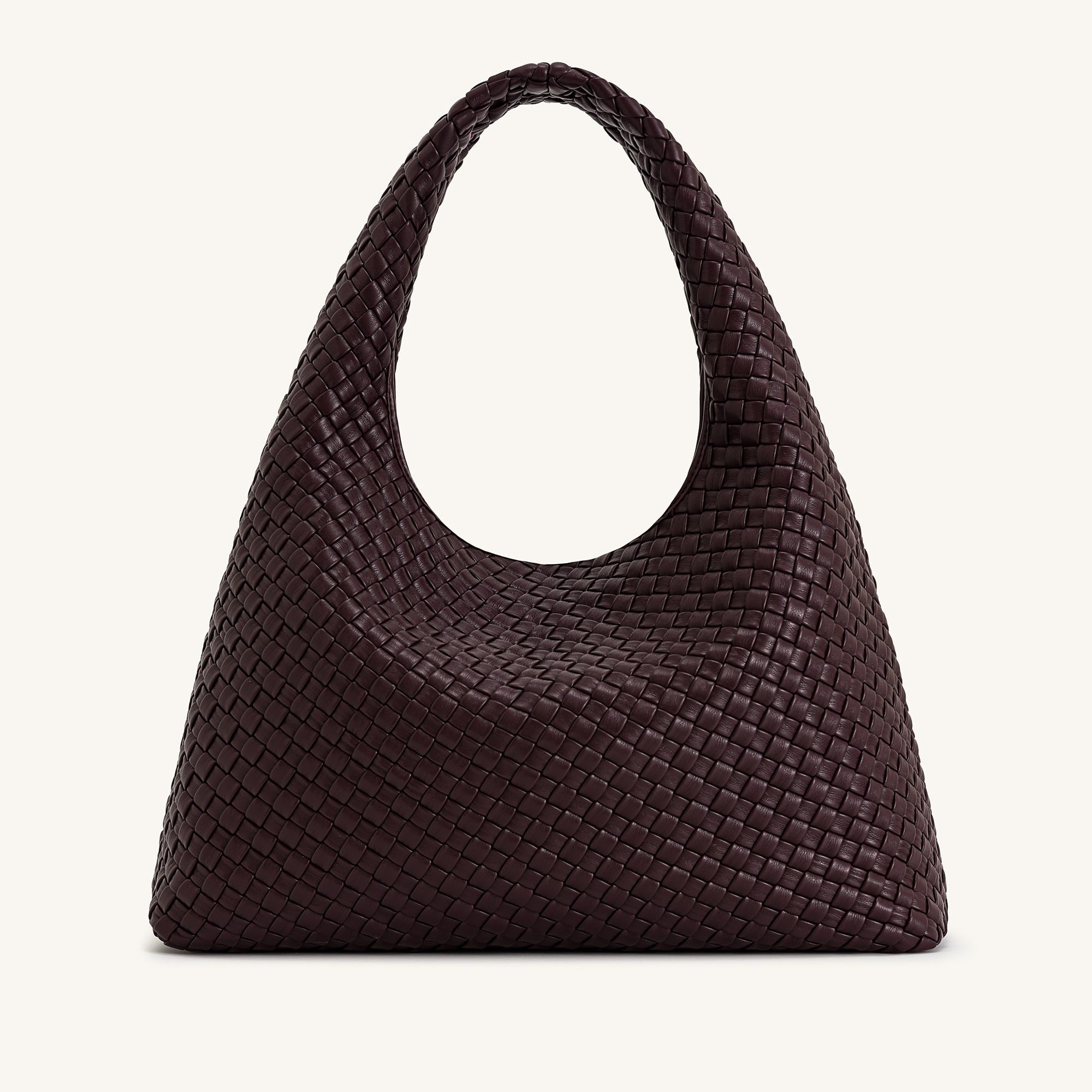 Iaura Woven Shoulder Bag - Deep Burgundy