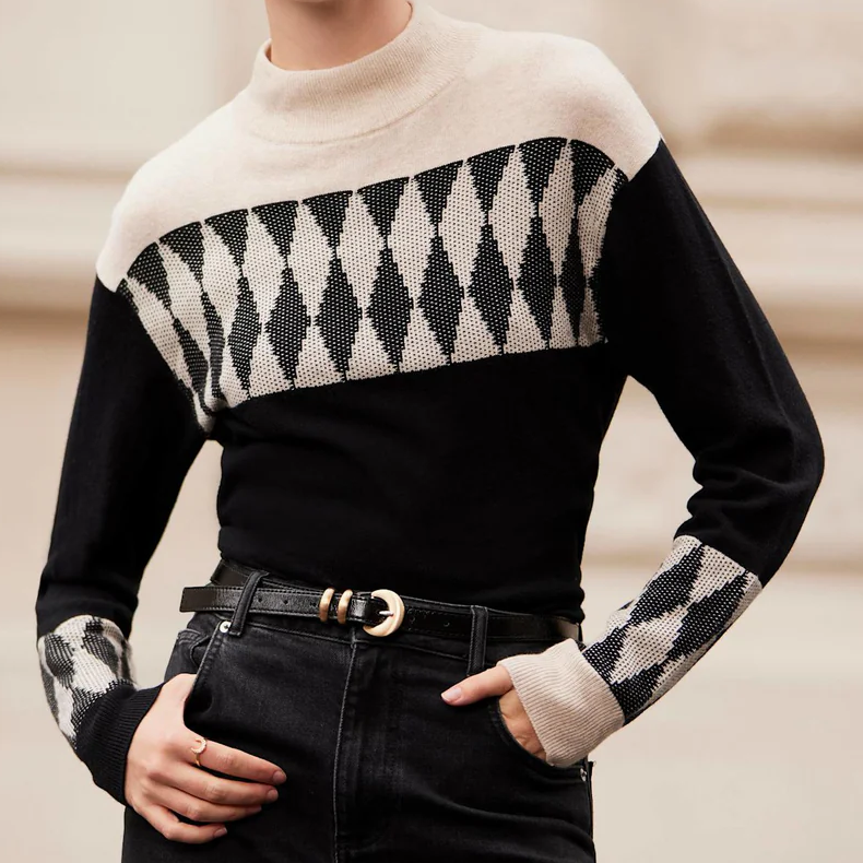 Mint Velvet black and white jumper